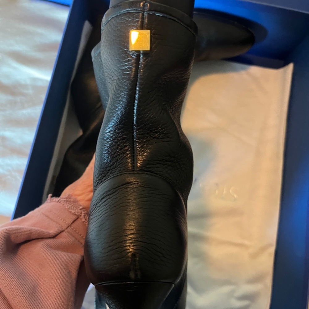 Stuart Weitzman Brooks Booties Size 8.5 Black Lea… - image 4